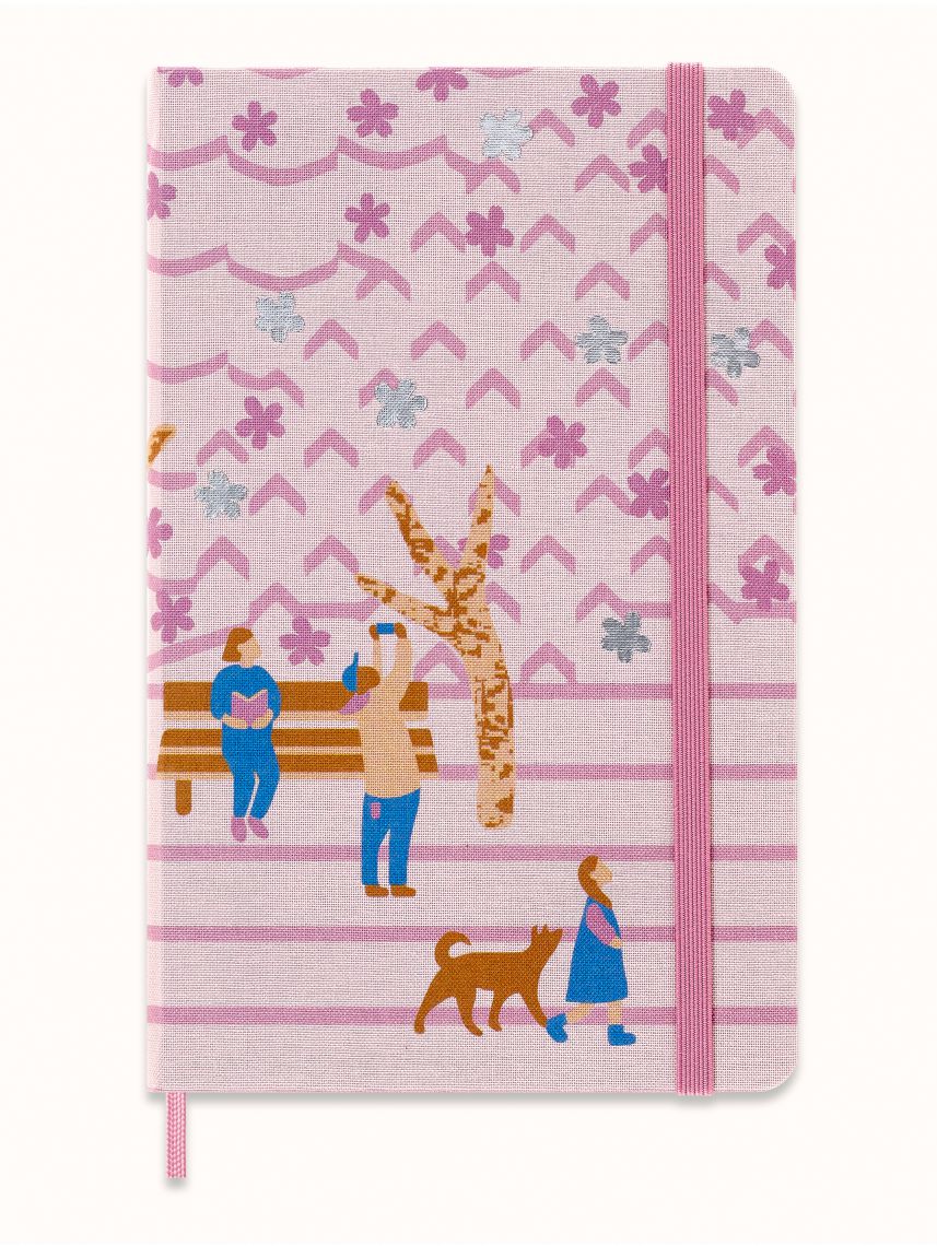 מחברת חלקה כריכה קשה מבית MOLESKINE קולקציית SAKURA 2022 limited edition דגם LESU05QP062