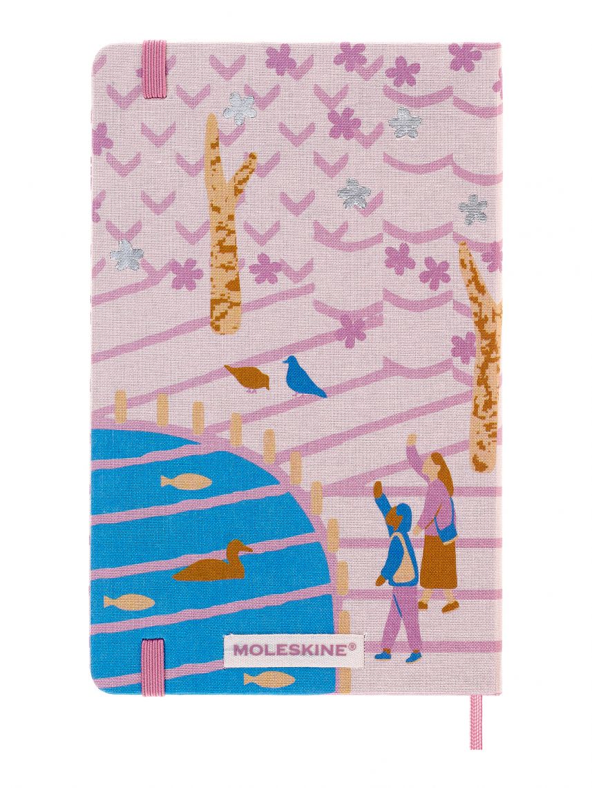 מחברת חלקה כריכה קשה מבית MOLESKINE קולקציית SAKURA 2022 limited edition דגם LESU05QP062