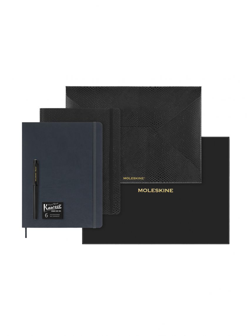 סט 2 מחברות שורה כ.רכה ונרתיק LIMITED ADDITION מבית MOLESKINE דגם PRETQP621BOX