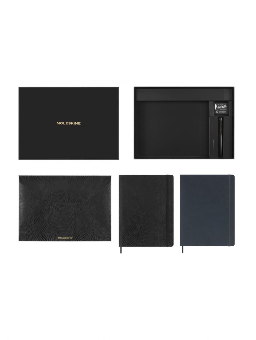 סט 2 מחברות שורה כ.רכה ונרתיק LIMITED ADDITION מבית MOLESKINE דגם PRETQP621BOX