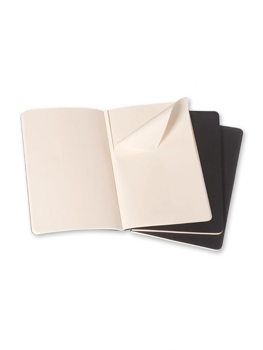 סט 3 מחברות כיס חלקות מבית MOLESKINE דגם QP313