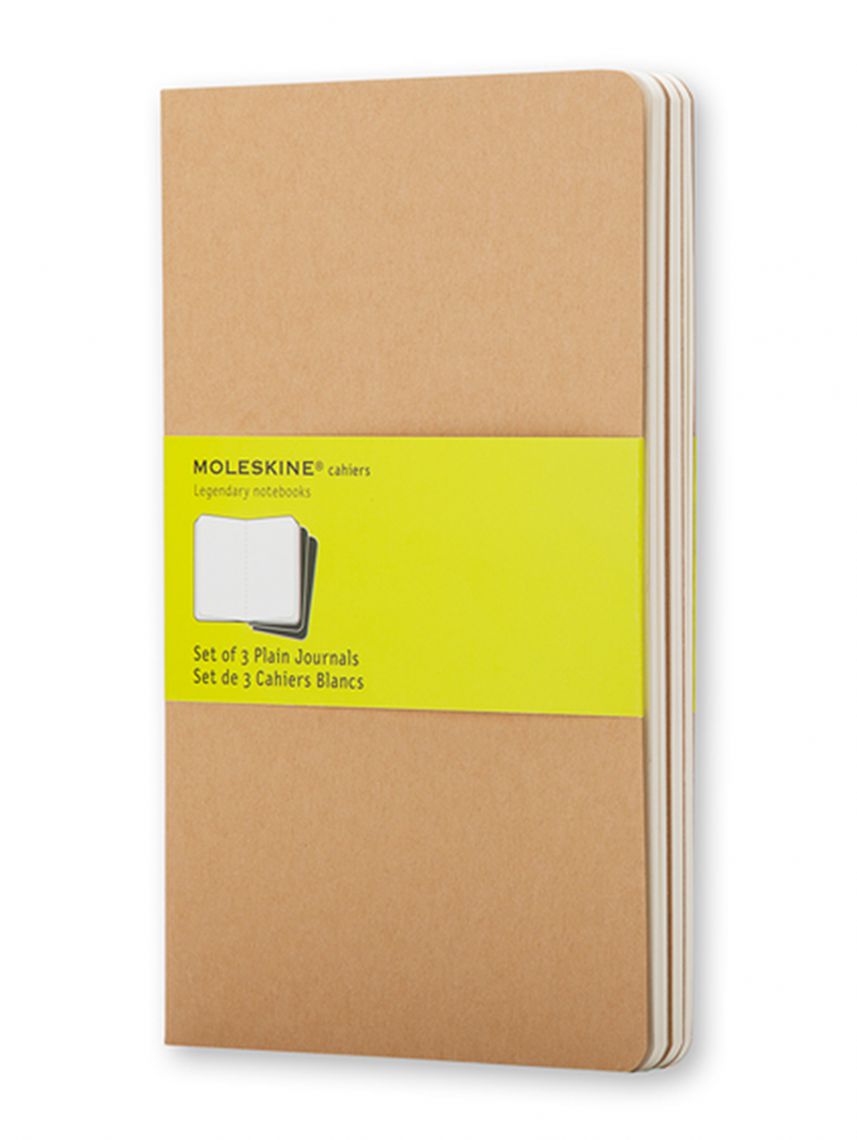סט 3 מחברות כיס חלקות כריכה רכה מבית MOLESKINE דגם QP413