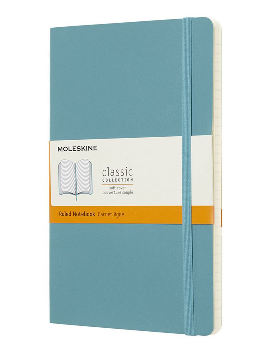 מחברת שורה כריכה רכה מבית MOLESKINE צבע כחול דגם - MOL-QP616B35
