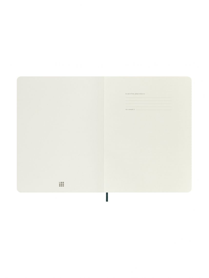 מחברת שורה XL כריכה רכה מבית MOLESKINE קולקציית precious & ethical דגם QP621K54VBOABOX