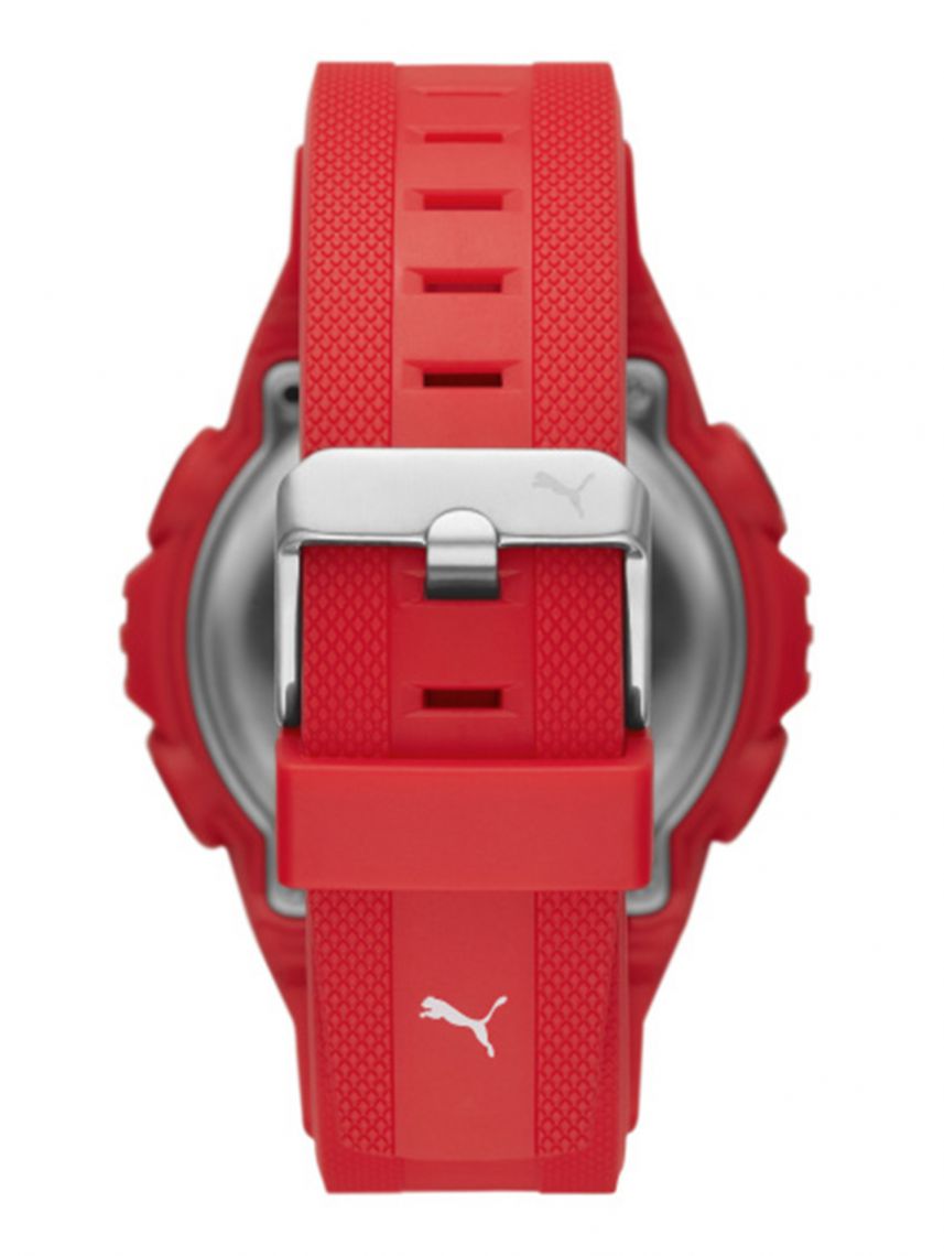 שעון דיגיטלי לגבר PUMA בצבע אדום   דגם P5040