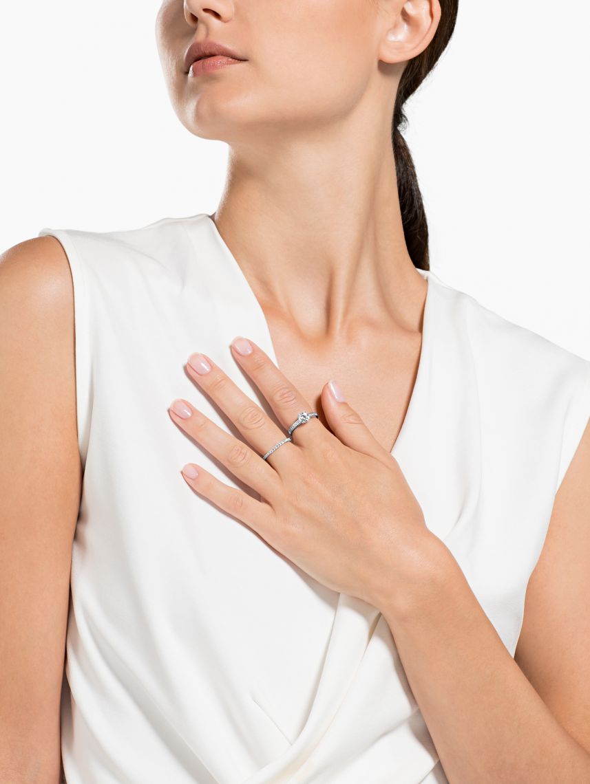 סט טבעות לאישה מבית SWAROVSKI קולקציית I DO מידה 55 דגם 5184317