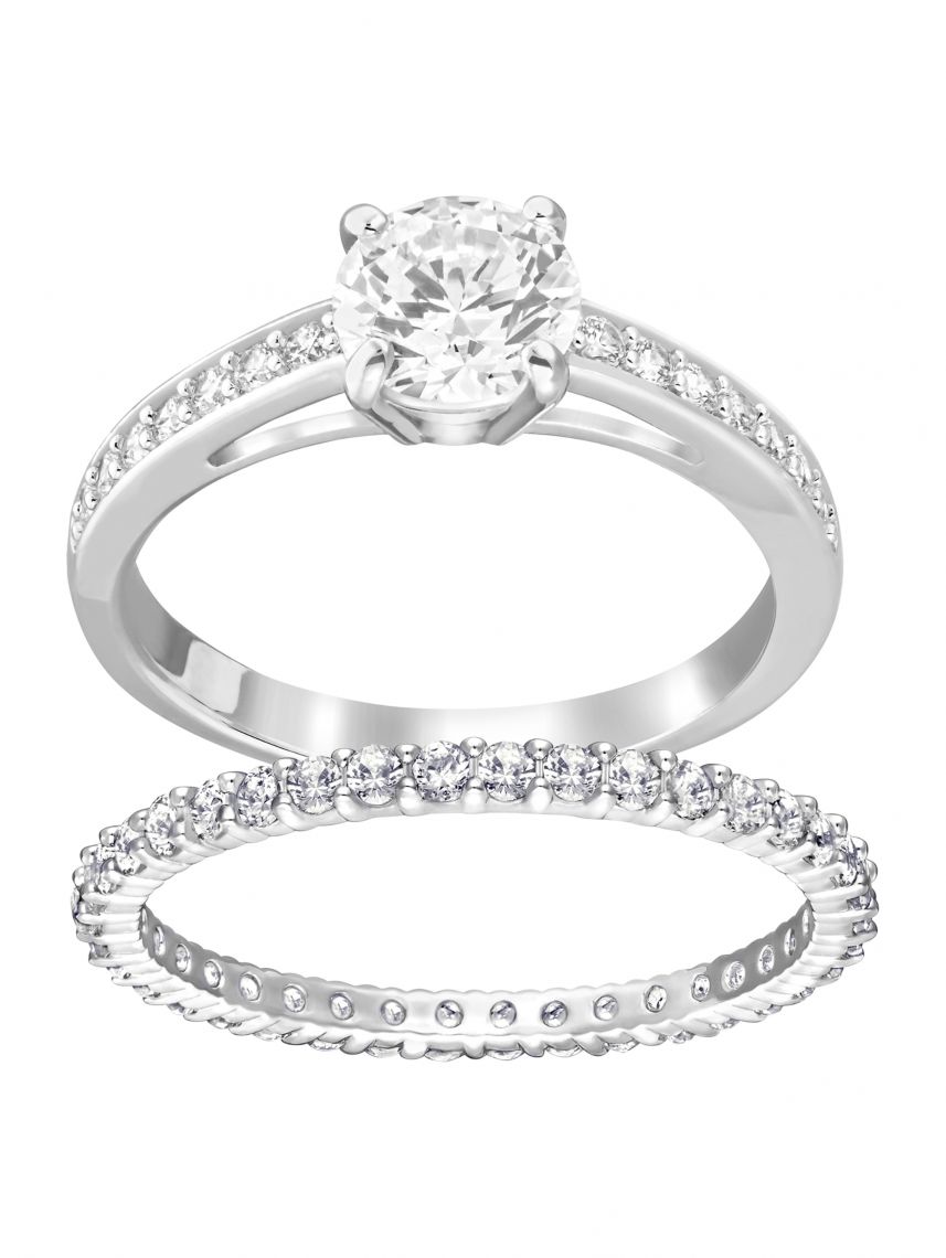 סט טבעות לאישה מבית SWAROVSKI קולקציית I DO מידה 58 דגם 5184980