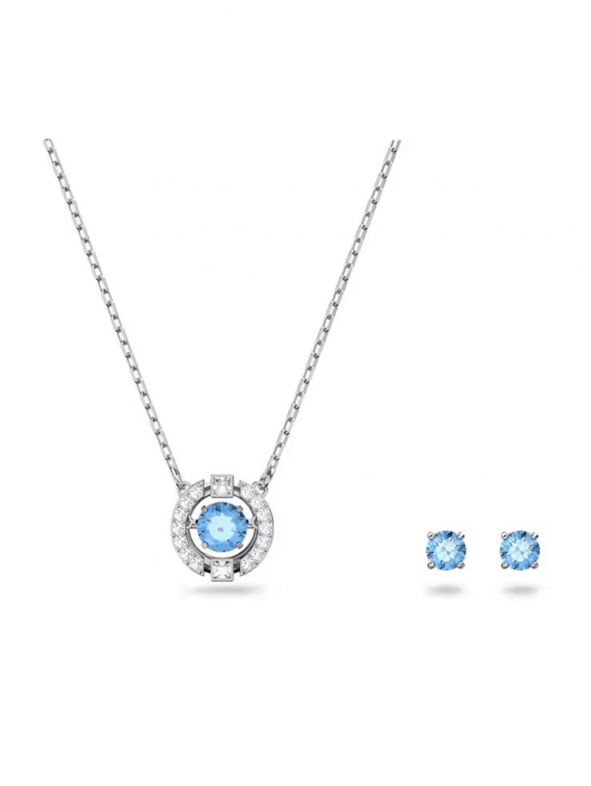 סט שרשרת ועגילים לאישה מבית SWAROVSKI קולקציית SPARKLING DC דגם 5480485