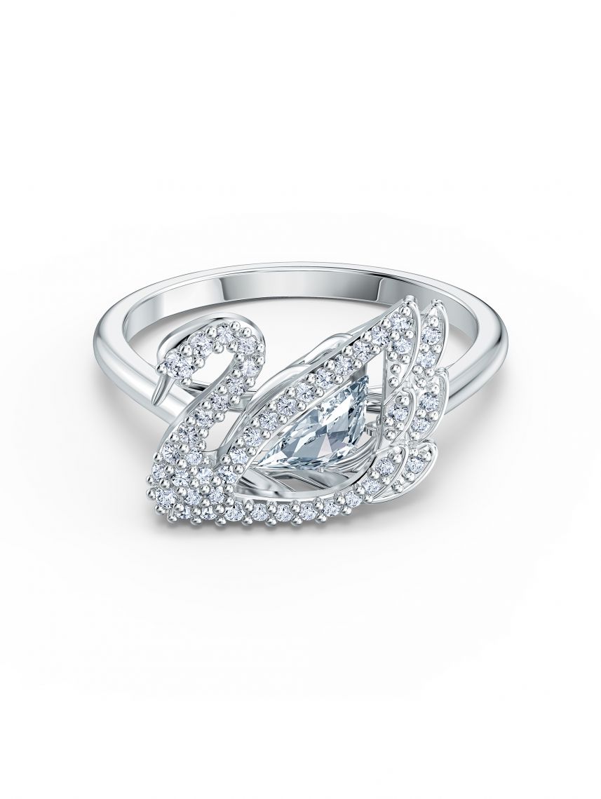 טבעת SWAROVSKI קולקציית DANCING SWAN מידה 55 דגם 5520712