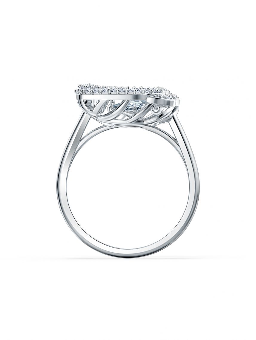 טבעת ברבור SWAROVSKI קולקציית DANCING SWAN מידה 50