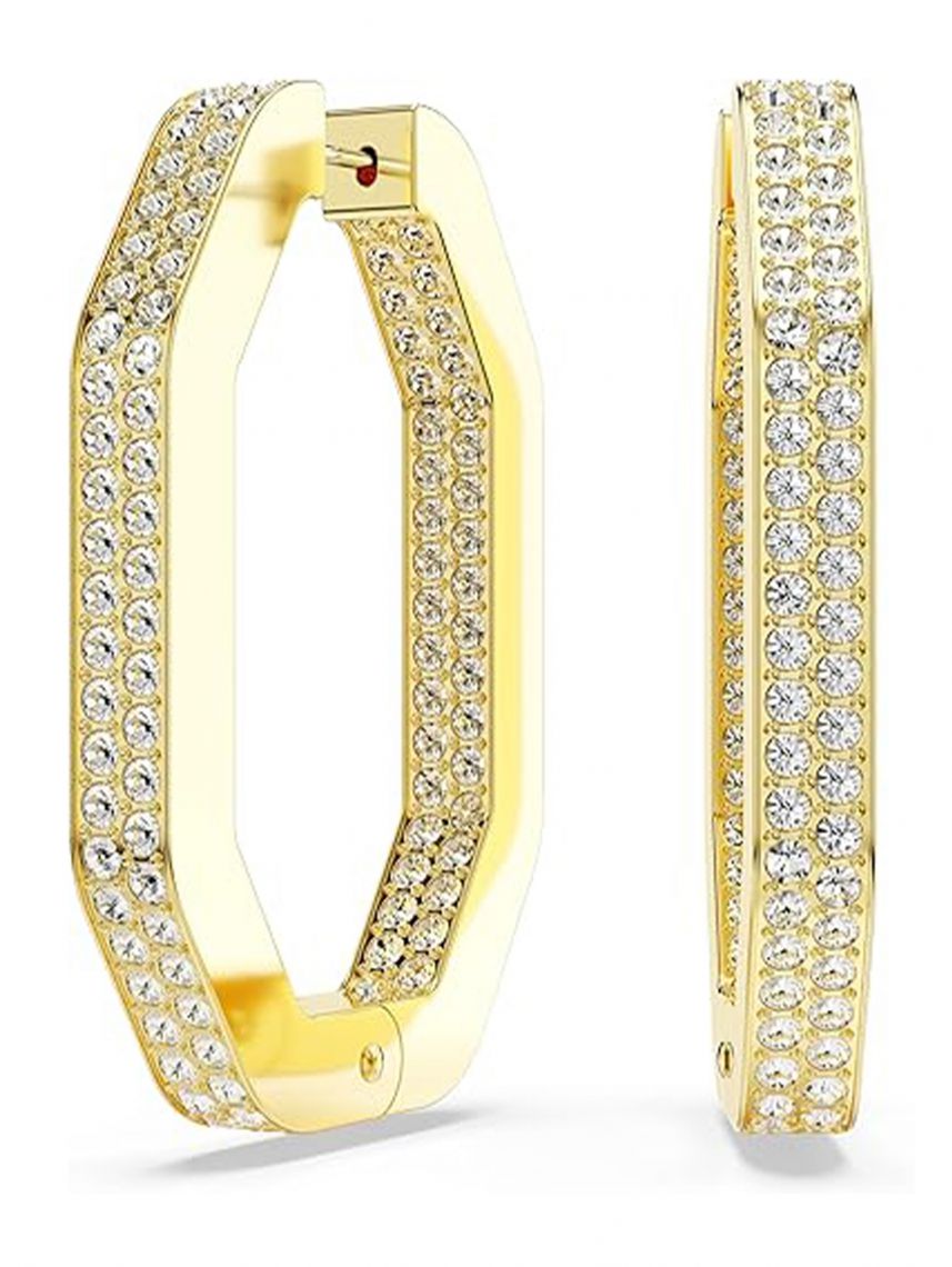 עגילי חישוק מתומן מבית SWAROVSKI קולקציית DEXTERIA