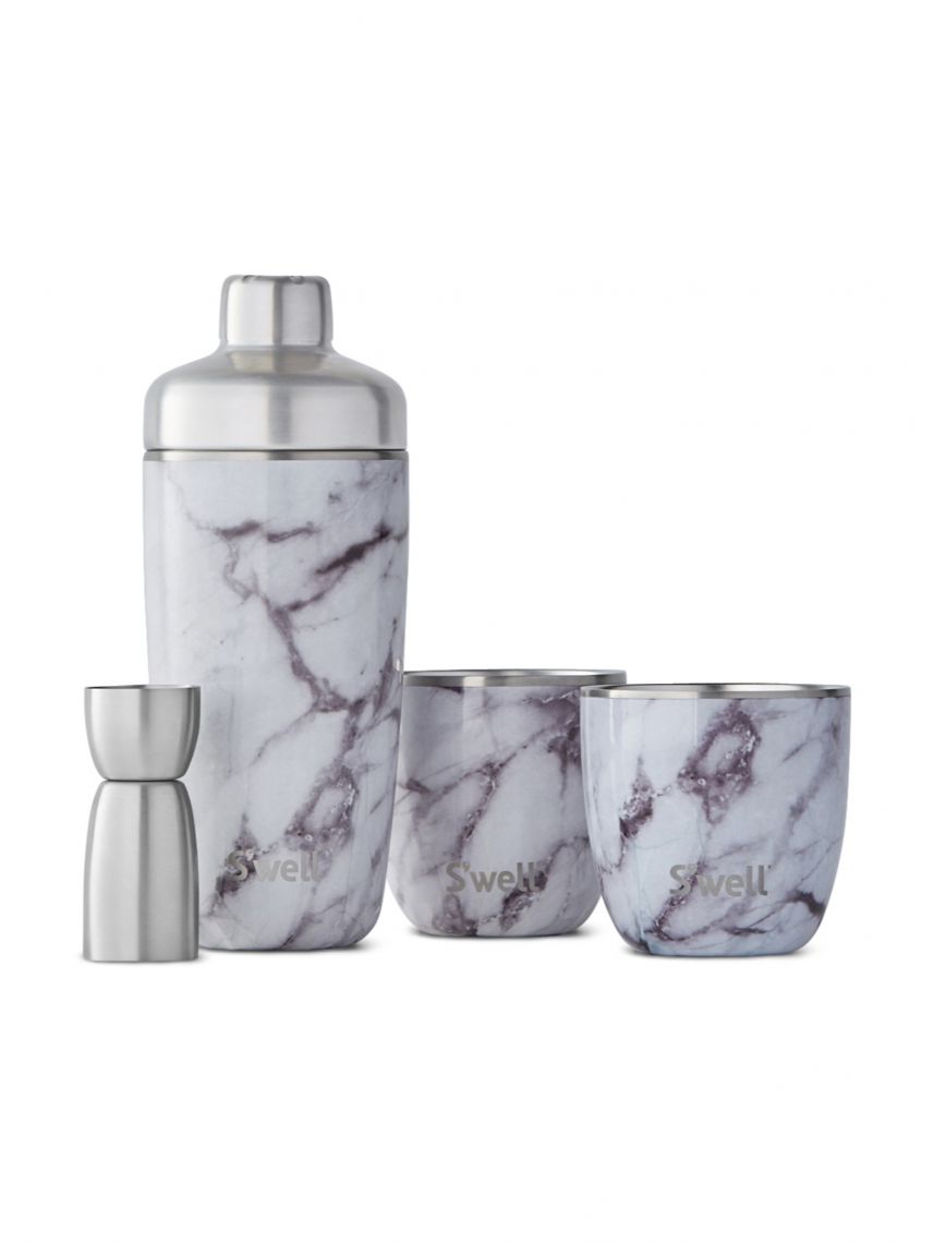 סט להכנת קוקטיילים  S’well כולל שייקר נירוסטה ושתי כוסות