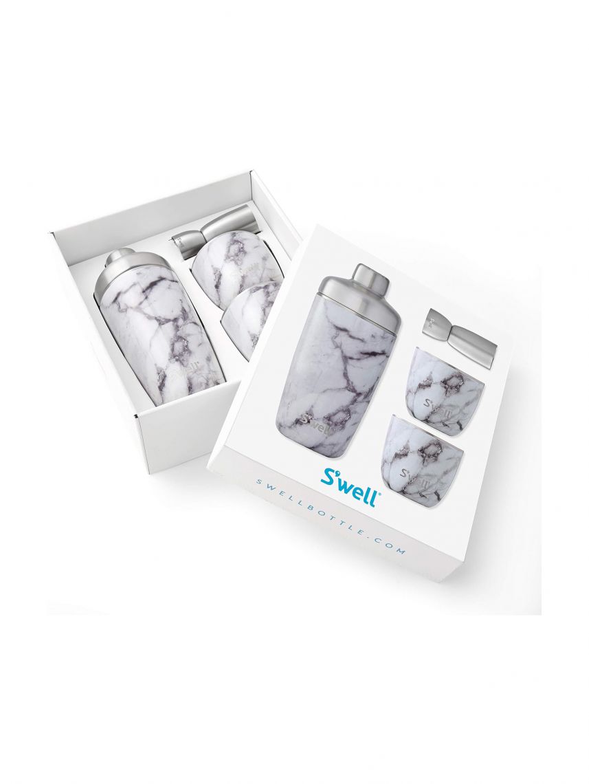 סט להכנת קוקטיילים  S’well כולל שייקר נירוסטה ושתי כוסות