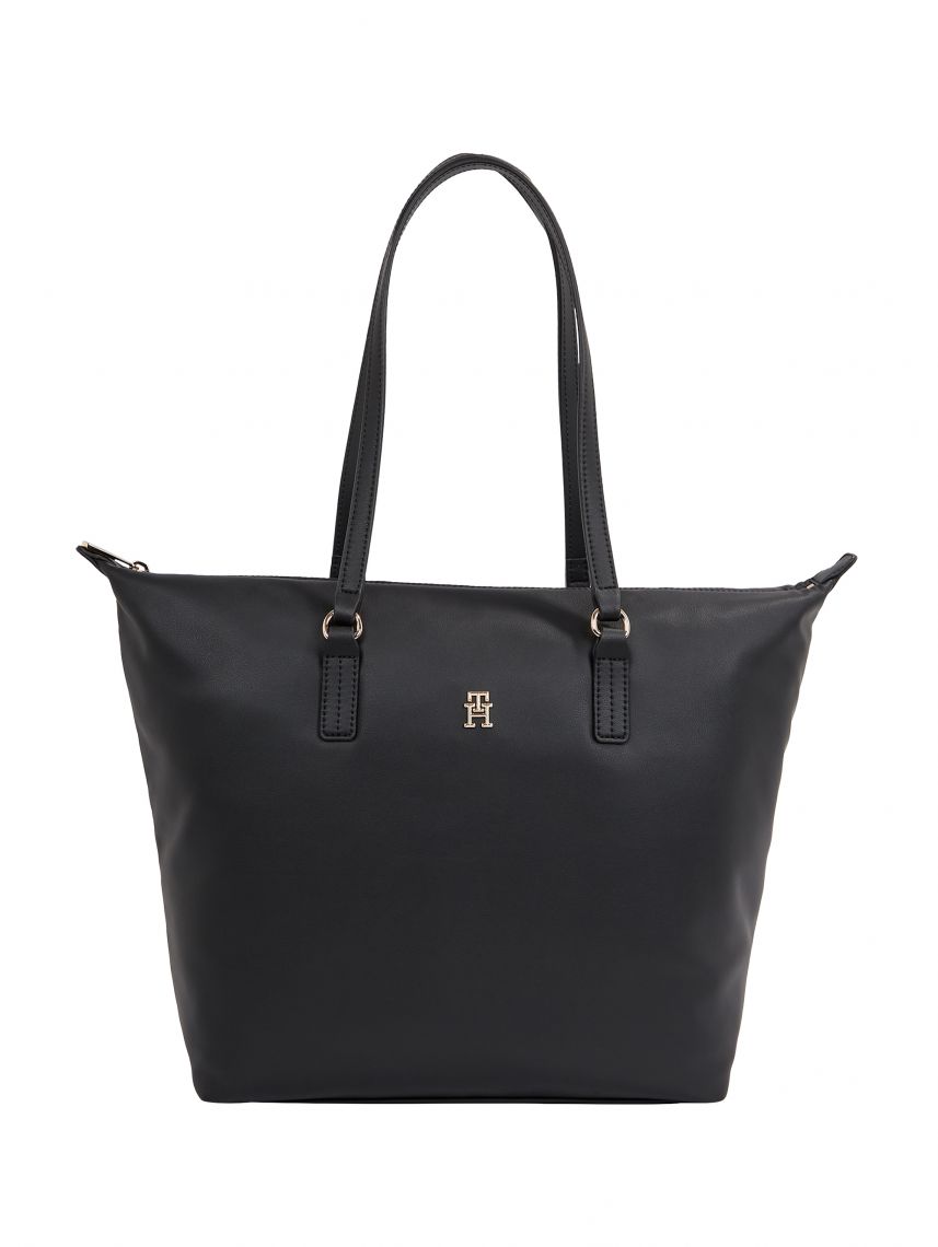 תיק צד דמוי עור לאישה מבית TOMMY HILFIGER דגם AW0AW16477-BDS