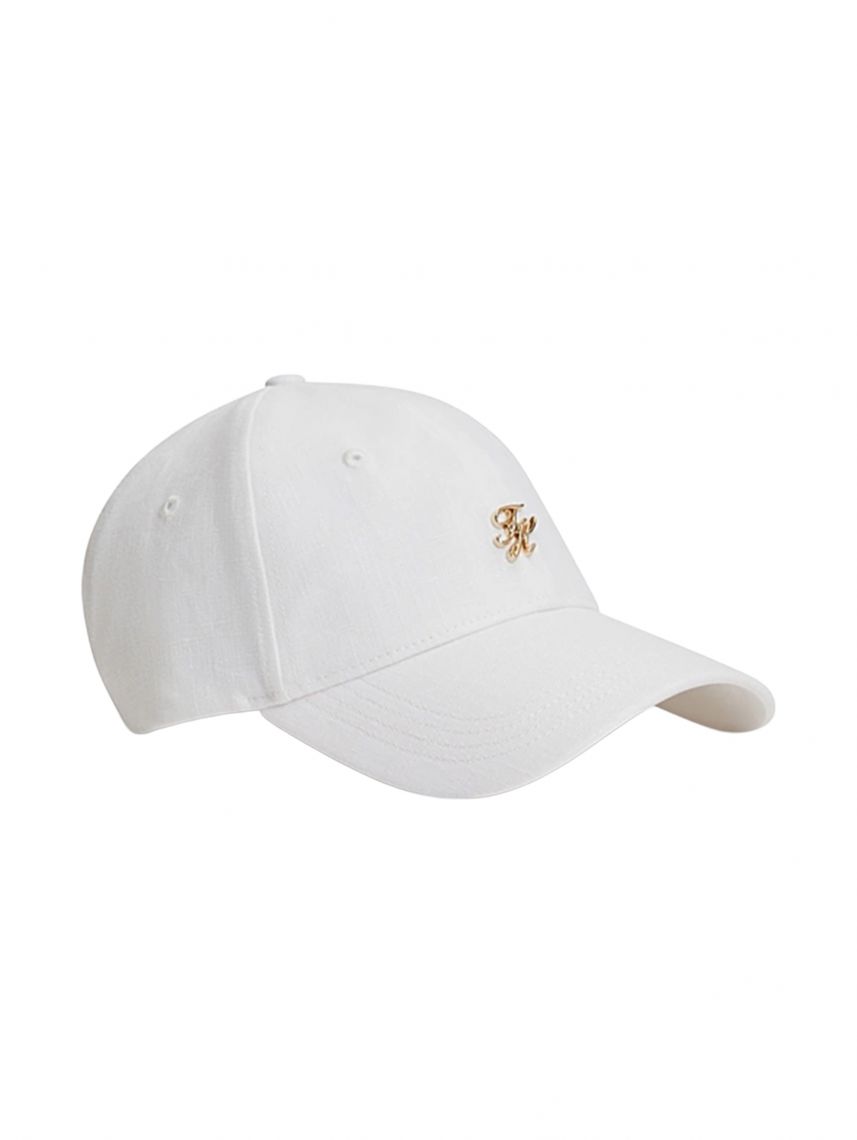 TH SCRIPT LINEN CAP