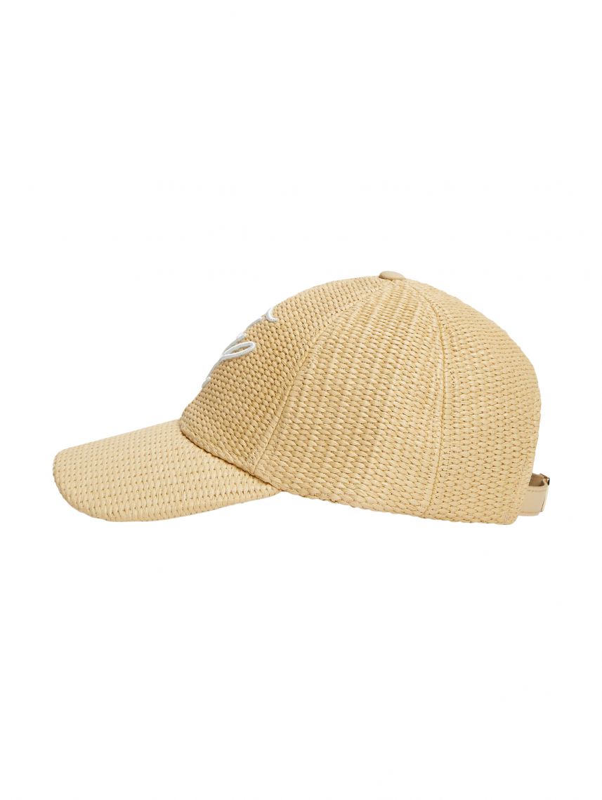 TH SCRIPT RAFFIA CAP
