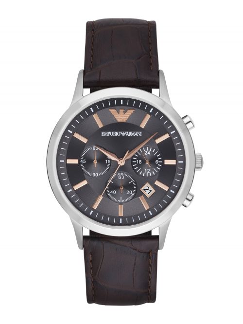 שעון יד EMPORIO ARMANI לגבר עם רצועת עור קולקציית RENATO דגם AR2513