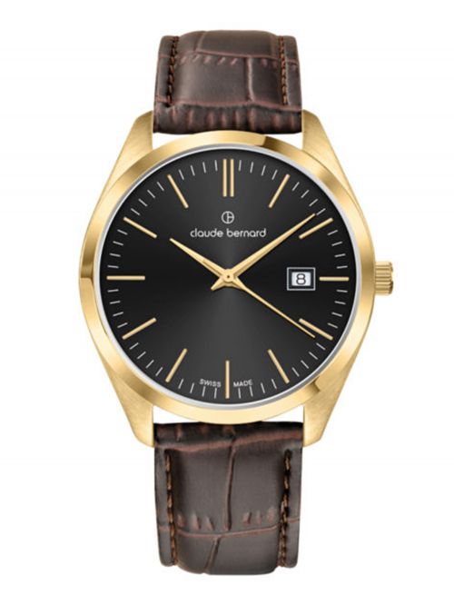 שעון  לגבר CLAUDE BERNARD קולקציית  Classic רצועת עור דגם 7020137JNID