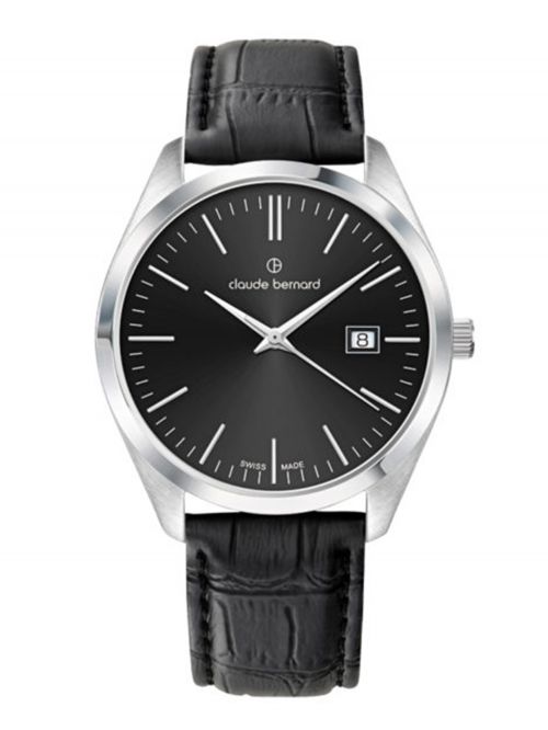 שעון  לגבר CLAUDE BERNARD קולקציית  Classic רצועת עור דגם 702013NIN