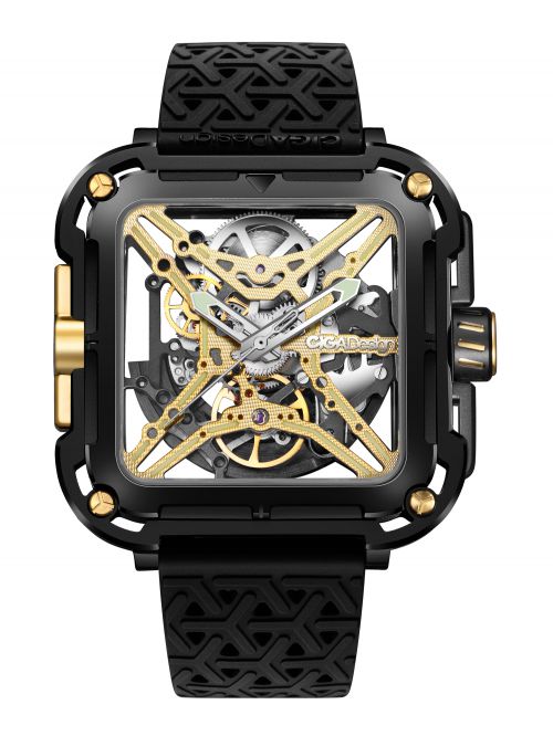 שעון יד CIGA לגבר מקולקציית X Series Titanium דגם X021-BLGO-W25BK