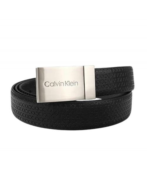 סט חגורת עור 2 אבזמים לגבר מבית Calvin Klein דגם 11CK020023-014