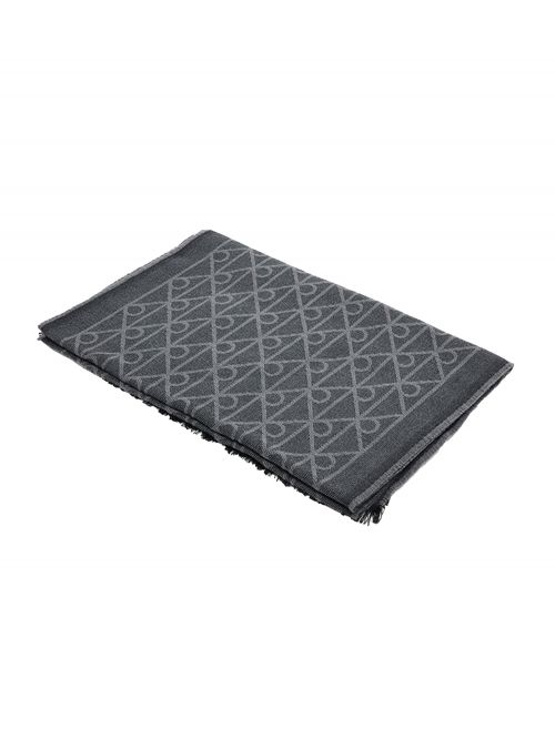 TONAL AOP WOOL LW SCARF