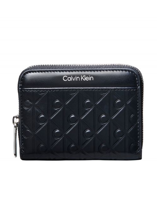 EMOSSED AOP MEDIUM ZIP AROUND