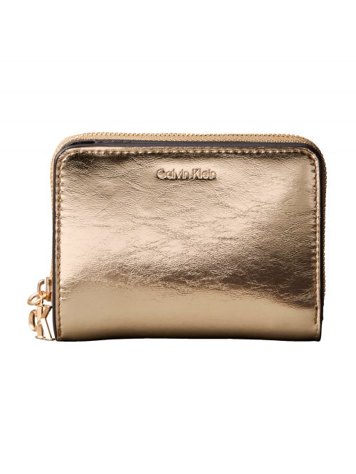 CK METALLIC FLAP ZIP AROUND