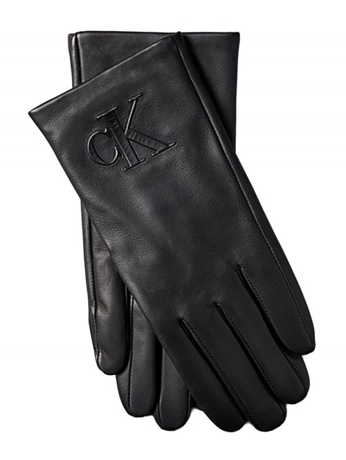 RAISED CK LEATHER GLOVE