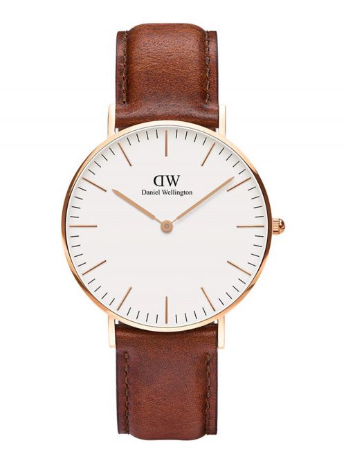 שעון יד לאישה מבית DANIEL WELLINGTON רצועת עור  דגם DW00100035