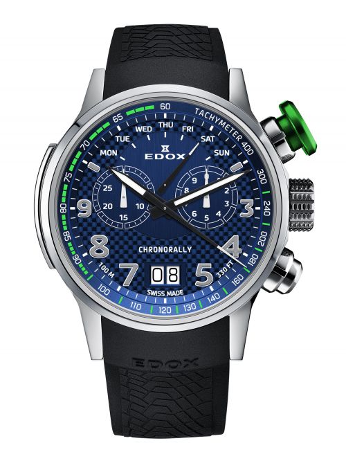 שעון EDOX סדרה CHRONORALLY דגם 38001TINVBUV3