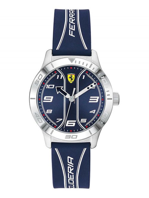 שעון יד לנער FERRARI רצועת סיליקון  כחולה דגם 0810026