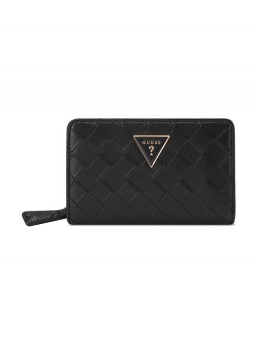 ארנק דמוי עור GUESS קולקציית WELLS  FRENCH WALLET דגם G-A2586147-BLA