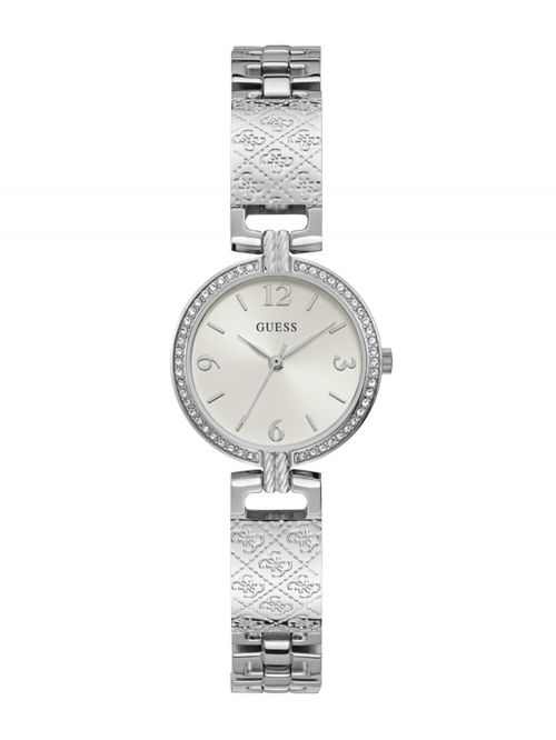 שעון יד GUESS לאישה בצבע כסוף קולקציית MINI LUXE דגם GW0112L1