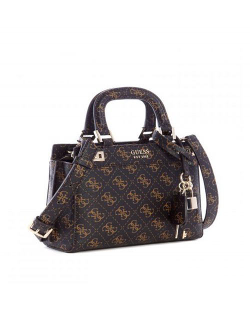 תיק דמוי עור לאישה מבית GUESS בצבע חום קולקציית KATEY דגם SG787076