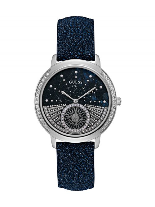 שעון יד GUESS לאישה עם רצועת עור קולקציית STARGAZER דגם W1005L1