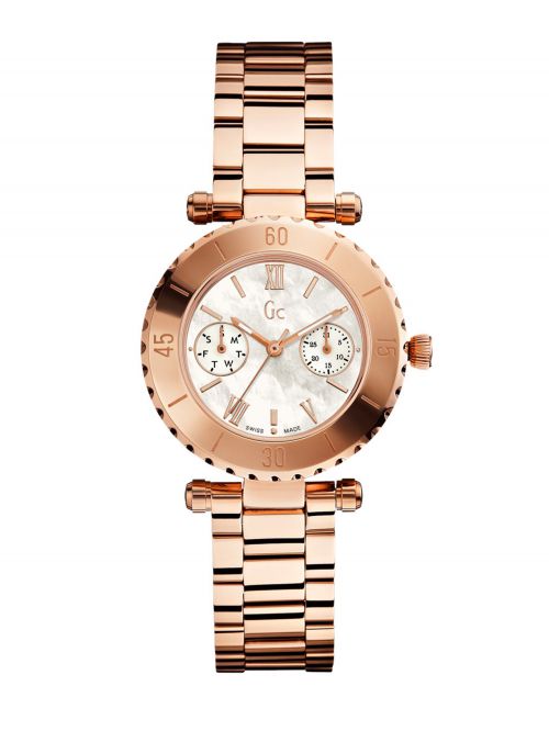 שעון יד מבית GC לנשים עם רצועת מתכת בצבע רוז גולד דגם X35011L1S