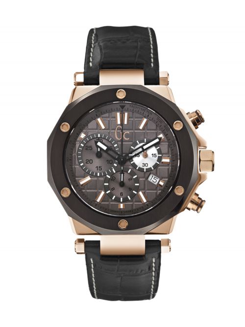 שעון יד GC שוויצרי לגבר עם רצועת עור קולקציית GC-3 דגם X72024G5S