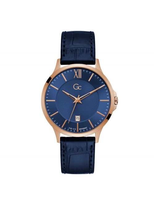 שעון יד GC לגבר עם רצועת עור דגם Y38002G7MF