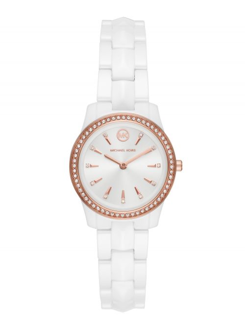 שעון MICHAEL KORS רצועה בקרמיקה קולקציית RUNWAY MERCER דגם MK6840