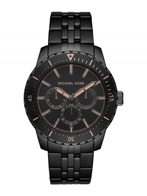 שעון יד MICHAEL KORS לגבר עם רצועת מתכת שחורה דגם MK7157