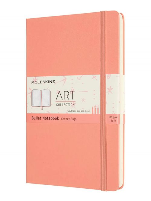 מחברת חלקה כריכה קשה מבית MOLESKINE צבע אלמוג דגם - MOL-ARTBULNT3D20