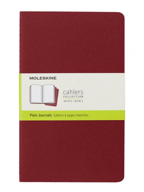 סט 3 מחברות חלקות L MOLESKINE עם 80 דפים