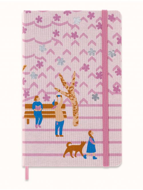 מחברת חלקה כריכה קשה מבית MOLESKINE קולקציית SAKURA 2022 limited edition דגם LESU05QP062