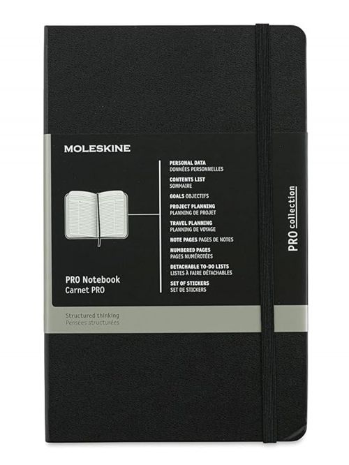 מחברת כריכה קשה מבית MOLESKINE צבע שחור דגם - MOL-PROPFNTB3HBK