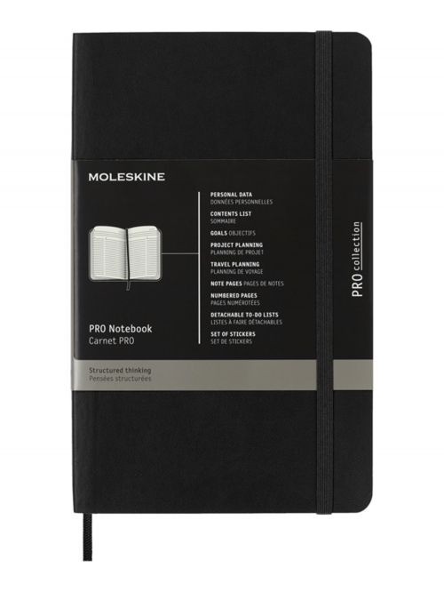 מחברת מקצועית כריכה רכה מבית MOLESKINE דגם PROPFNTB3SBK