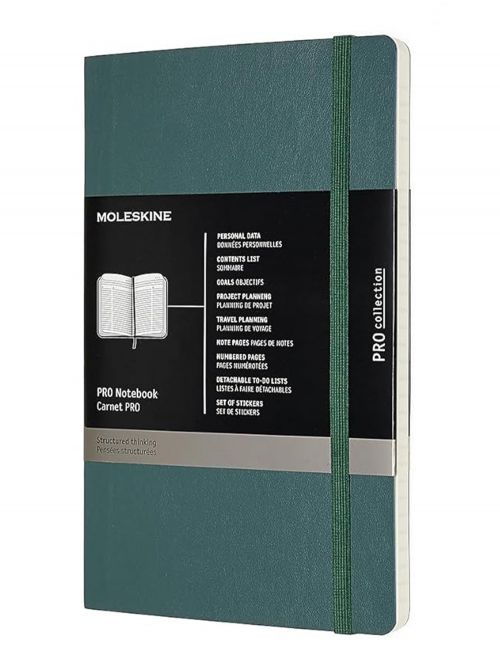 מחברת תכנון כריכה קשה MOLESKINE צבע ירוק דגם PROPFNTB3SK19