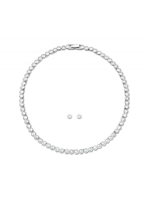 סט שרשרת ועגילים SWAROVSKI לאישה קולקציית TENNIS דגם 5007747